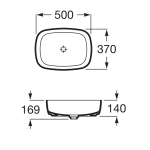 Roca A327500650 Inspira SOFT 檯上洗手盆